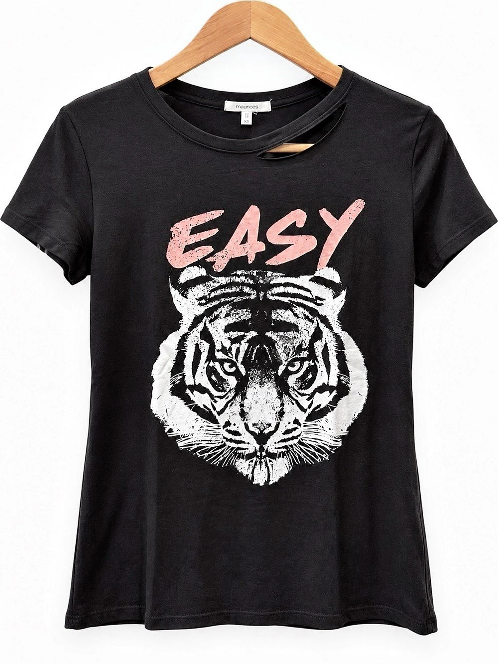 Maurices Graphic Tiger Tee in Black Size XS NWT